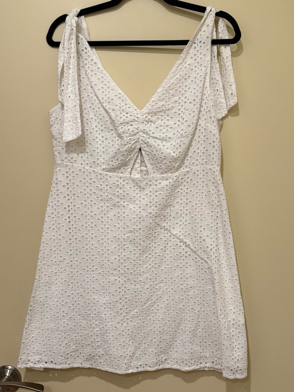 Topshop White Eyelet Mini Dress